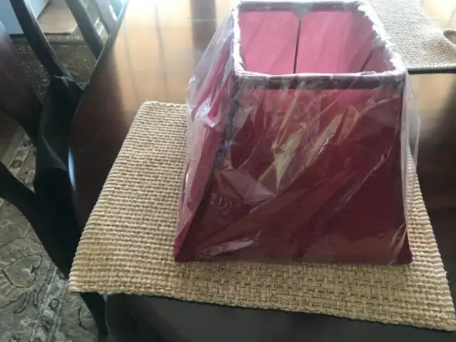 Red lamp shade in Indoor Lighting & Fans in Charlottetown - Image 2