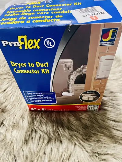 Dryer -   ProFlex Dryer to Duct Connector Kit – 4" x 8' (New), View more