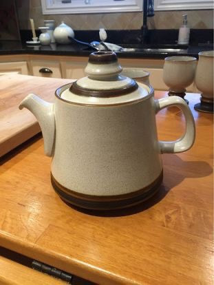 Denby potters wheel tea pot for sale  