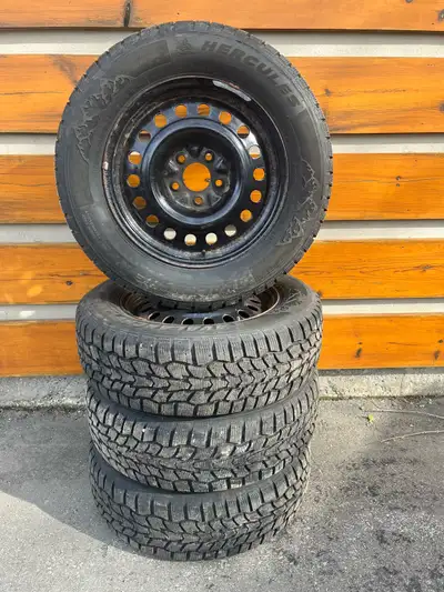 Selling 4 Hercules 225-65-17 winter tires and rims in excellent condition. Tires have TPMS and all 4...