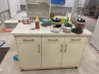 Kitchen island for sale - high end PVC and quartz 