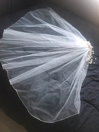 Wedding Headpiece with Short and Long Veil 
