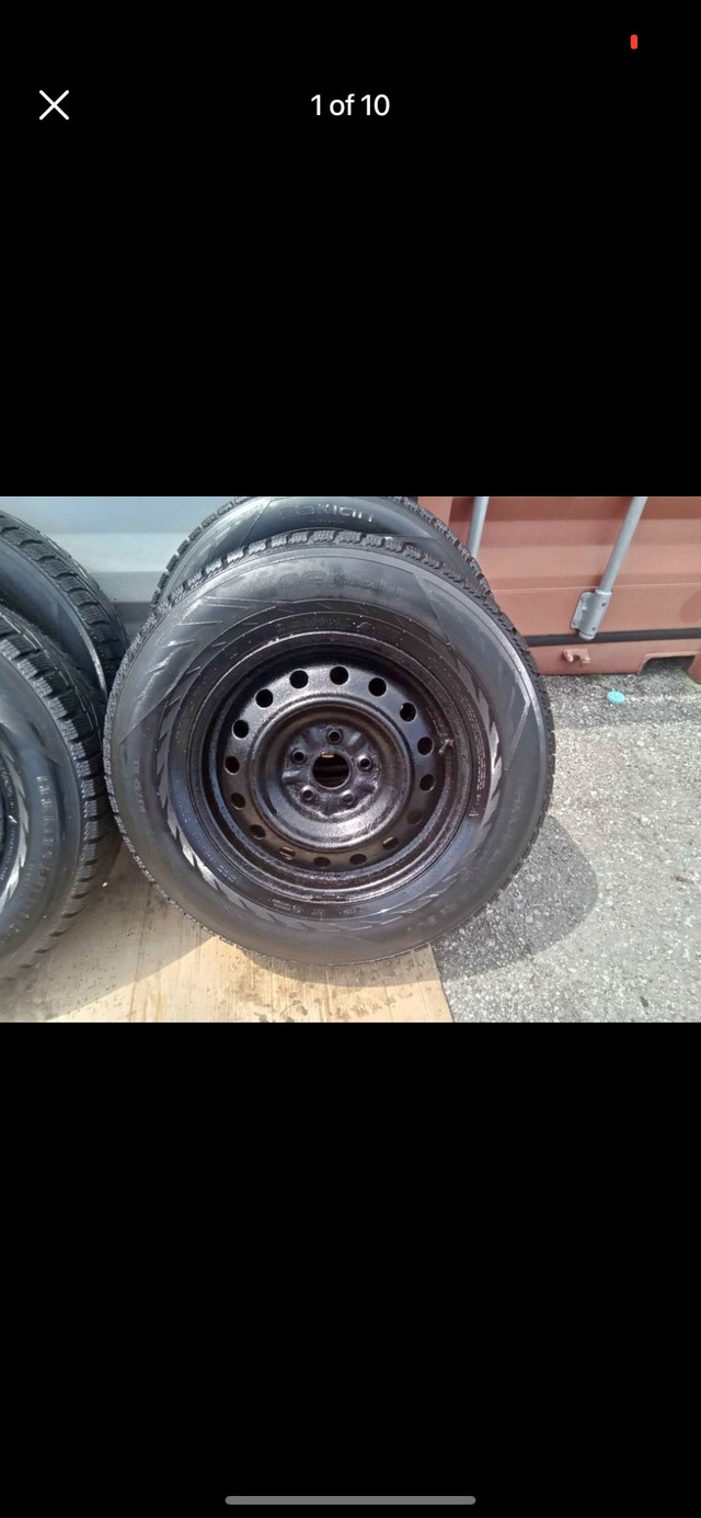 Set of 4 NOKIAN winter tires with rims(225 70 16) pattern (5×114 in Tires & Rims in Oakville / Halton Region