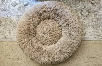 Gentle used. My dog barely sleep in this brought it like a year ago. Can be wash in the machine 30in...