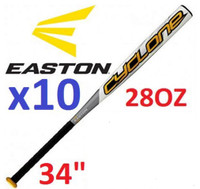 10 X NEW:EASTON ADULT SIZE 34IN/ 28OZ OR 34IN/ 30OZ SOFTBALL BAT