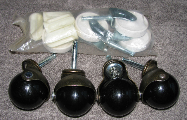 Furniture Ball Caster Wheels 2 Styles New & Used 2 Sets of 4 8PC in Other in Saint John - Image 3