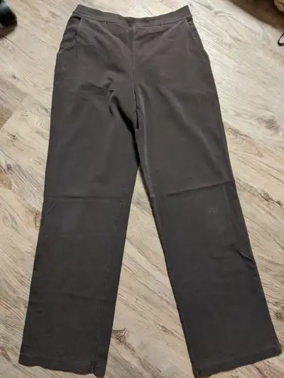 Pair of brown LLBean Perfect Fit Pants. Size XS petite. $5 Pair of black LLBean Perfect Fit Pants. S...