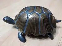 Vintage Penco metal turtle trinket key hider box