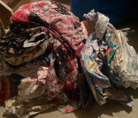 Bag of fabrics - mostly cotton 