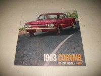 1963 CHEVROLET CORVAIR SALES BROCHURE. CLEAN!