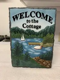 Welcome to the Cottage Ceramic Plaque