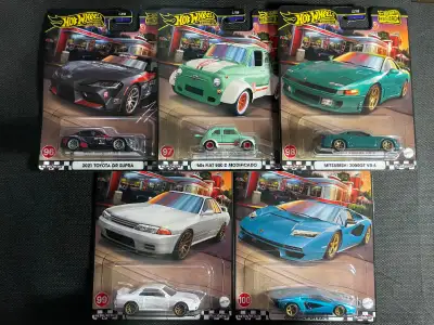Brand New Hot Wheels Boulevard full set (5 cars): - ’21 Toyota GR Supra - ’60s Fiat 500 D Modificado...
