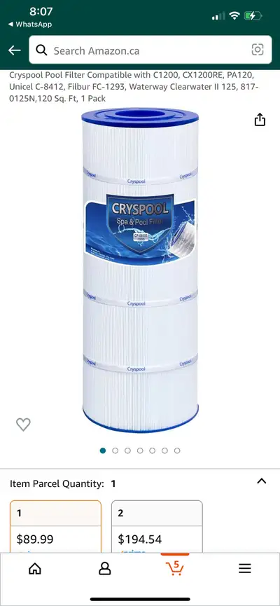 Pool filter compatible with C1200, CX1200RE, PA120, unicel c-841, View more
