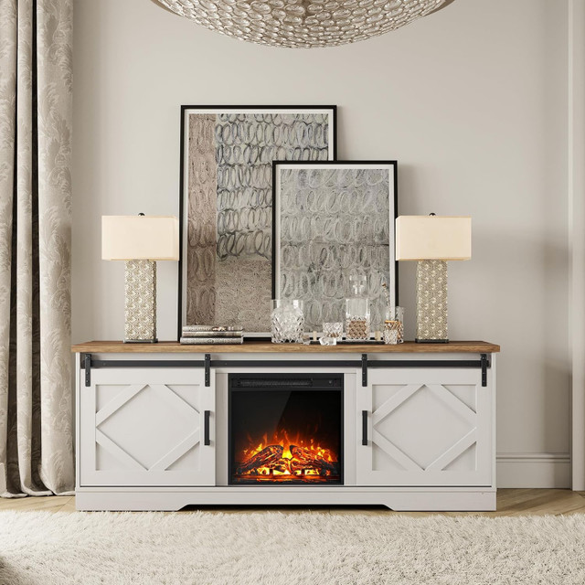 New WAMPAT Electric Fireplace Insert 18'' Freestanding Heater in Fireplace & Firewood in City of Toronto - Image 4