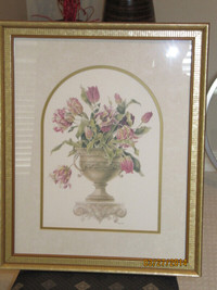 Caren Heine Topiary print framed and matted