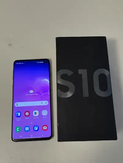 Samsung Galaxy S10, 128GB, unlocked, black, used like new, View more
