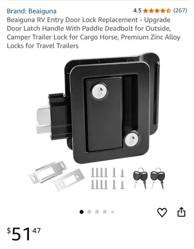 Brand new Beaiguna RV entry door lock replacement, an upgrade door latch handle with paddle deadbolt...