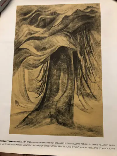 Poster for Emily Carr: A Centennial Exhibition A 1971 touring-exhibition poster for Emily Carr: A Ce...