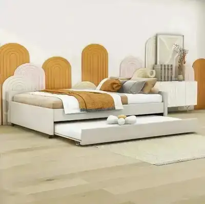 New Double-Full Size Platform Day Bed with Twin Trundle, View more