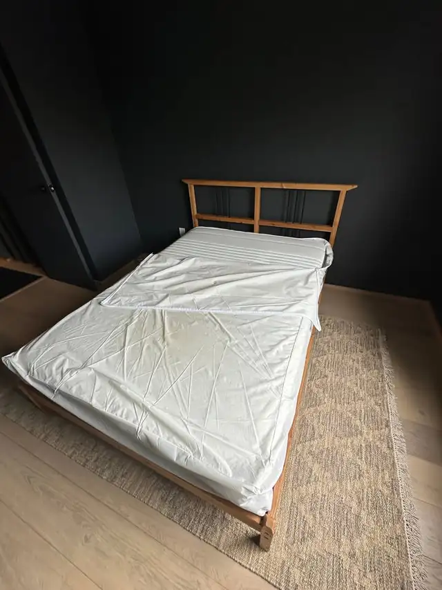 Pristine & Clean Double Bed Frame & Mattress (like new) in case. in Beds & Mattresses in Vancouver - Image 8