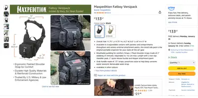 Maxpedition Fatboy sling pack, View more