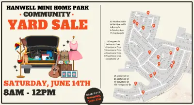 Hanwell Mini Home Park Community Yard Sales, View more