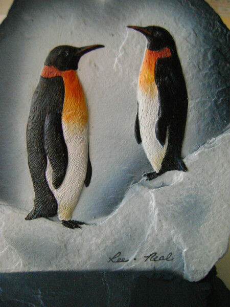 Vintage Hand painted Penguins on Slate Art  -- Made in Canada in Arts & Collectibles in City of Toronto - Image 3