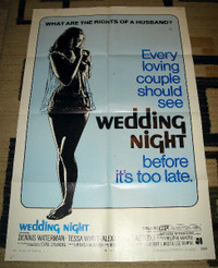 1970 AMERICAN INTERNATIONAL PICTURE MOVIE POSTER WEDDING NIGHT