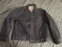 2 Jean jackets Blue is large and Black is size 46