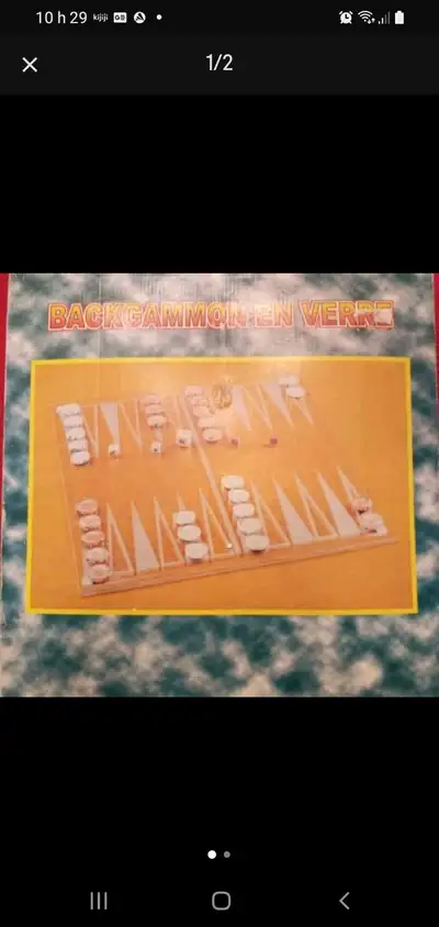 jeu BACKGAMMON en verre, View more