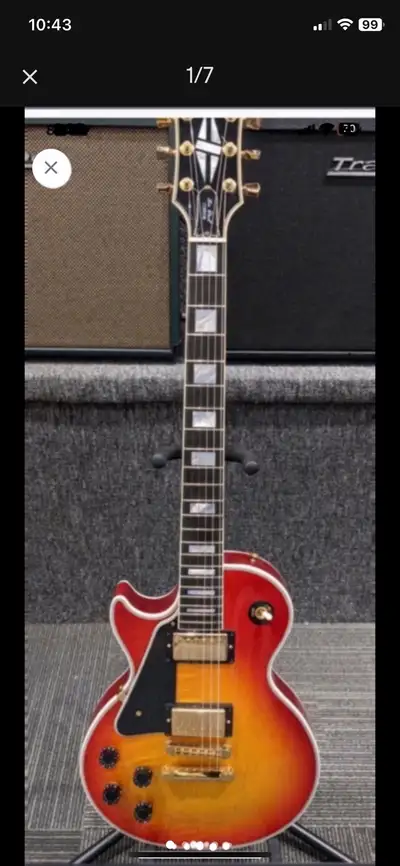 2016  Gibson les Paul custom cherryburst lefthand, View more