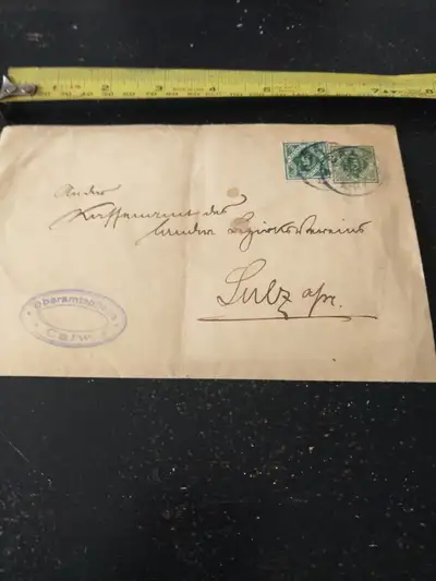Lovely circa 1890 Kingdom of Wurttemberg postal cover, View more