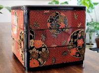 Japanese tableware/bento box. 3 stacks.