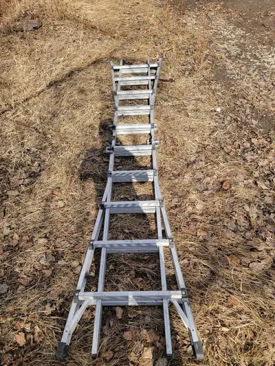 This is a versatile multiple positional ladder, perfect for various tasks around the house or job si...