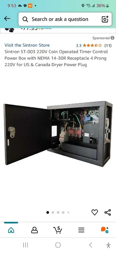 coin operated timer control box, View more
