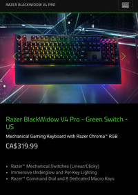 Razer Black Widow V4 Pro Keyboard