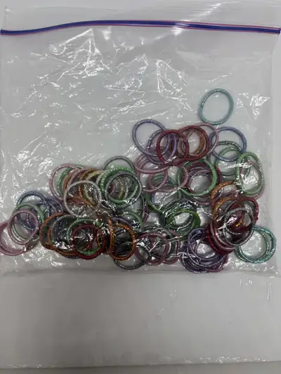 Glitter tiny HairTies - unused left overs, View more