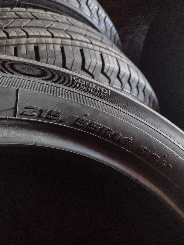 2 pneus d'été 215/55r16 hankook en très bon état  dans Pneus et jantes  à Victoriaville - Image 2
