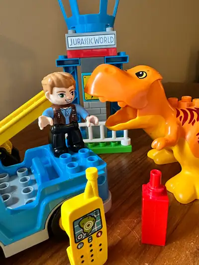 Lego Duplo Jurassic World T. rex Tower set with Trex & Owen Grad, View more