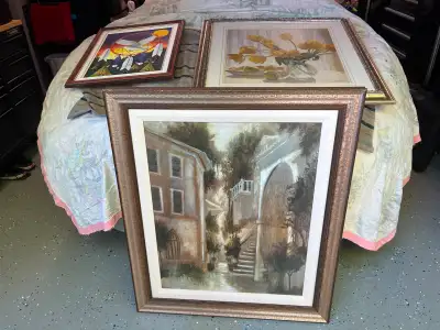 3 CADRES ET TABLEAUX – PRIX POUR LES TROIS, View more