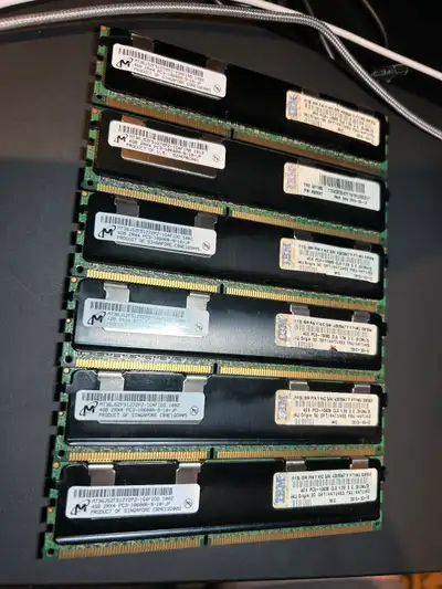 2 x MICRON 4GB PC3-10600R DDR3-1333 REGISTERED ECC CL9 MEMORY, View more