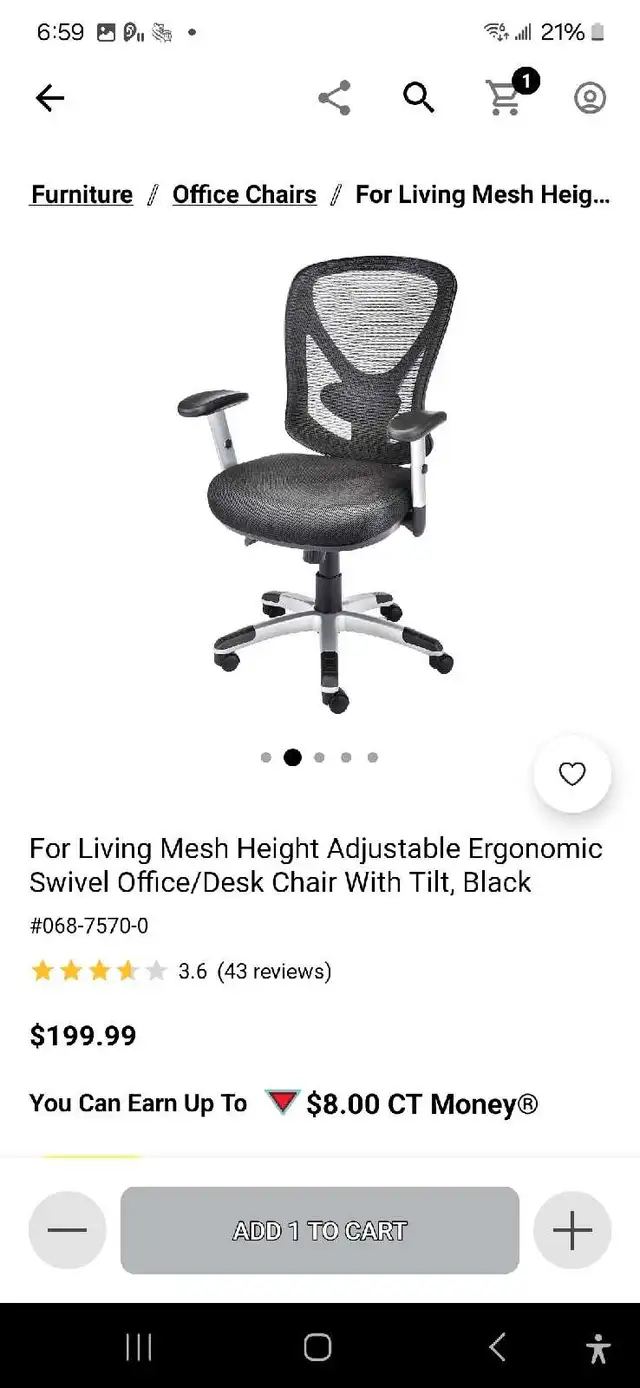 office chair  in Chairs & Recliners in Markham / York Region - Image 3