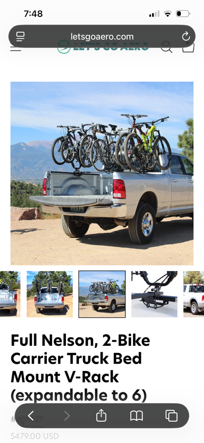 4 Bike Carrier Truck Bed Mount V-Rack, View more