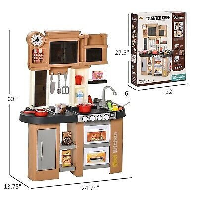Qaba 58 PCS Kids Kitchen Play Cooking Toy Set in Toys & Games in City of Toronto - Image 3