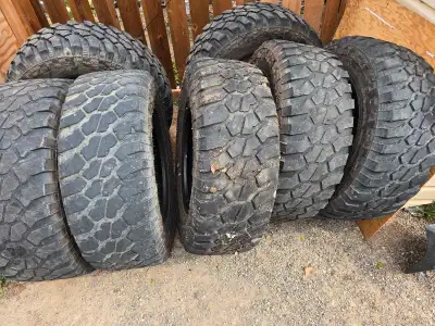 7 Transeagle Trail Blazer tires. 10 ply 37x13.50R20 2 are 75% 3 are around 50% 2 are around 25% One...
