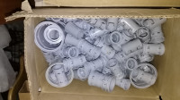 electrical wire conduits/fittings/clamp many boxes