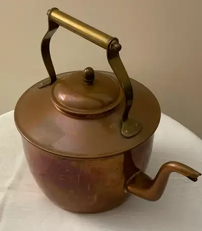 VINTAGE COPPER KETTLE WITH LID, View more