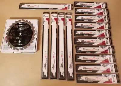 New 7 1/4in Circular Saw And New Metal Sawzall Blades, View more