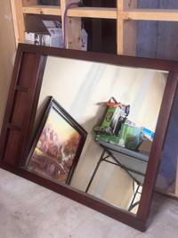 Mirror with small shelves