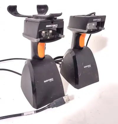 Lot of 2 Saven Cradle scan Bluetooth Barcode Scanner SAVEO-SCAN-, View more
